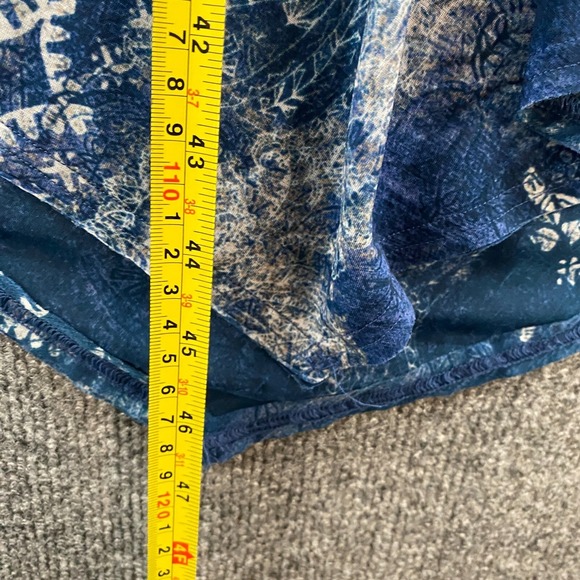 Simply Vera Wang 90s Dress XS Blue Patchwork Bandana Asymmetrical Boho Western - Picture 11 of 11